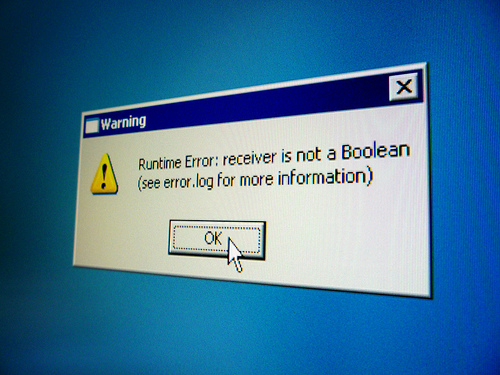 error message