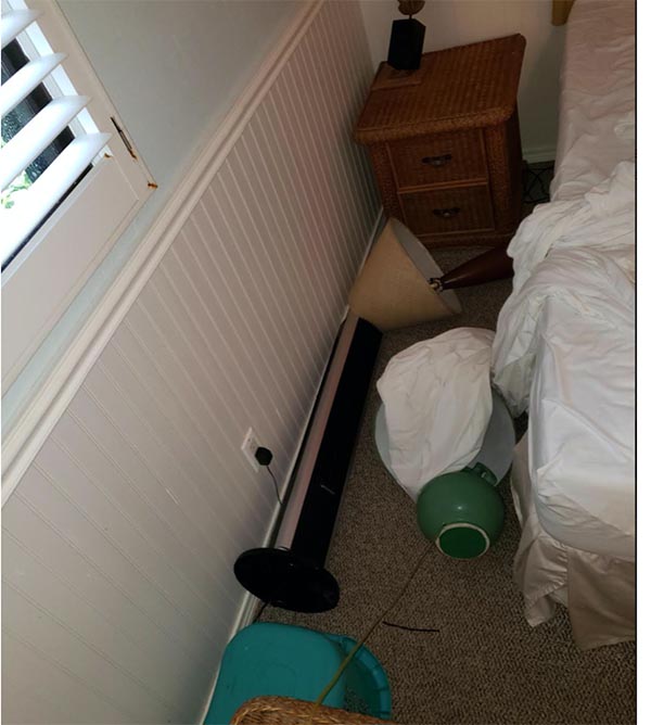 Who caused the damage to this vacation rental? The property manager is accusing the guest. 