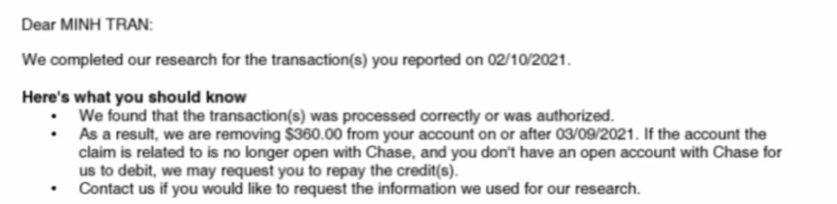 Chase will not reverse Zelle transactions!