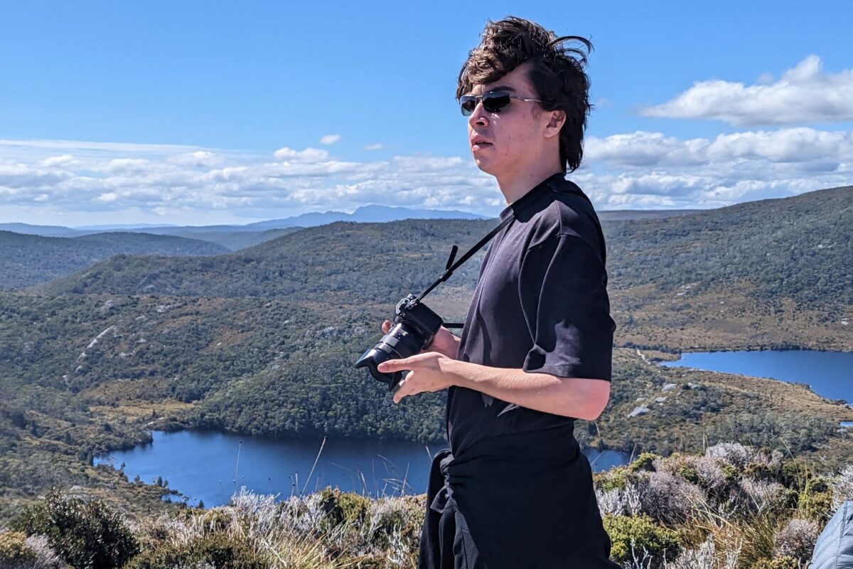 The author's son, Iden Elliott, at the top of Cradle Mountain in Tasmania. Photo by Christopher Elliott