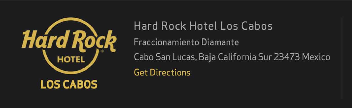 The Hard Rock Hotel Los Cabos is located in Cabo San Lucas