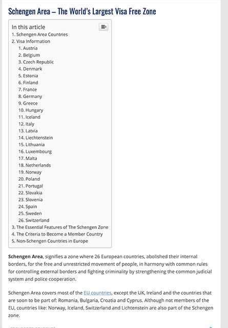 The Schengen area where US citizens need a 90 post travel validity on their passports for entry.