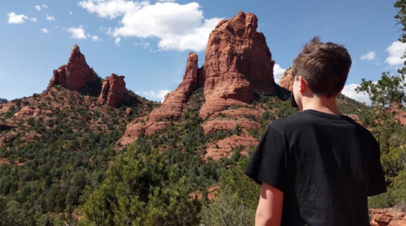Iden Elliott surveys Sedona's red rocks at Soldier Pass. Sights like these are routine when you're hikning in the most beautiful place on earth.