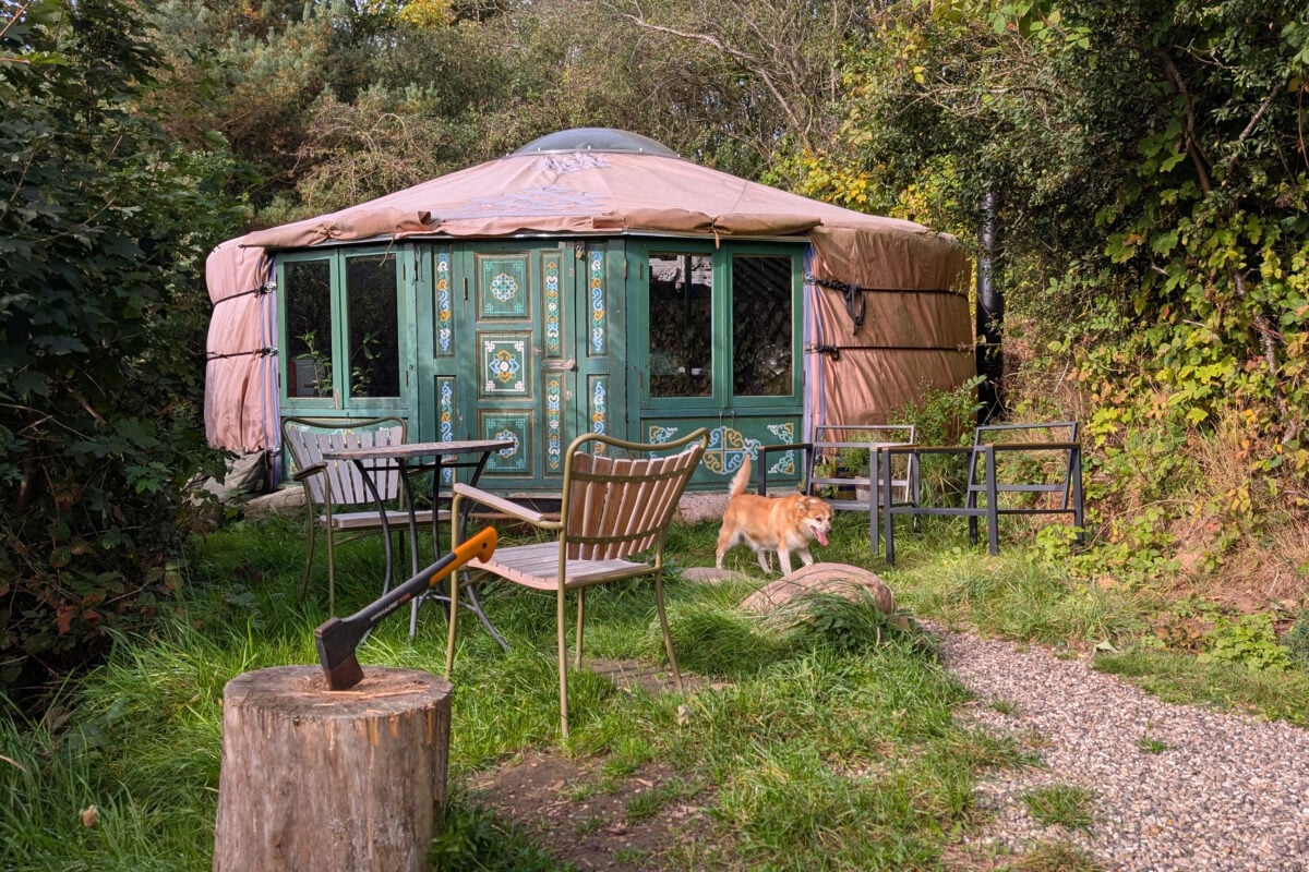 A yurt in Mols Bjerge National Park in Denmark