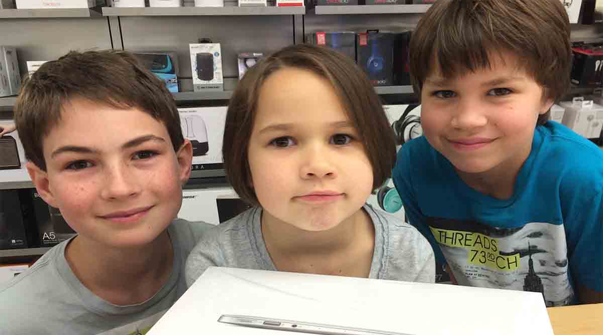 We headed to the Apple Store to pick up three brand-new MacBook Air computers for school, but we were followed by criminals.