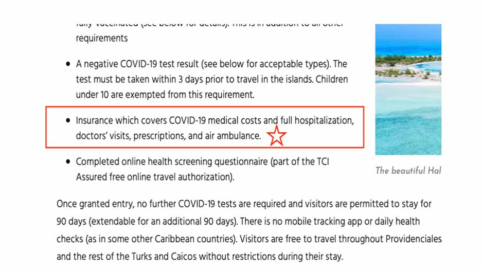 They missed their honeymoon because they misunderstood the necessary medical coverage for entry to Turks and Caicos.