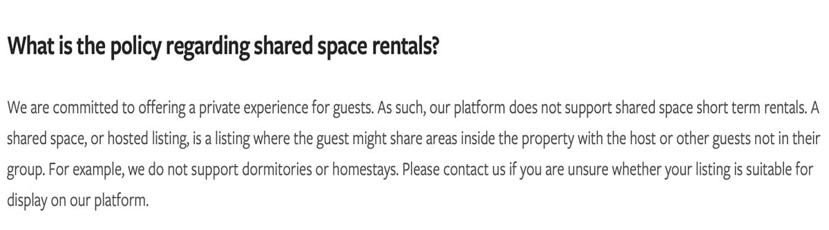 Vrbo doesn't allow shared space rentals. So why does this host think she can stay with her guests?