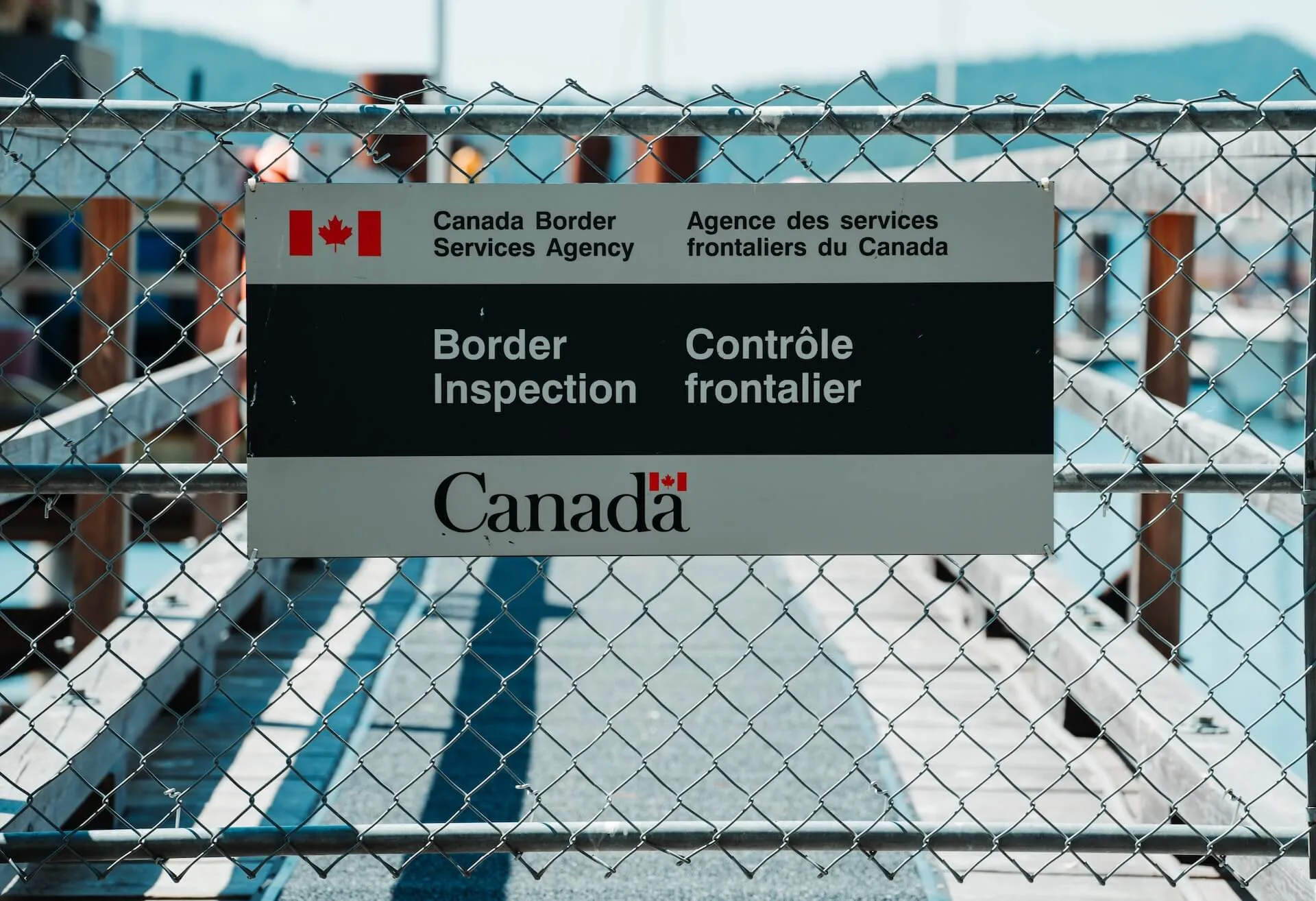 The U.S.-Canada border.
