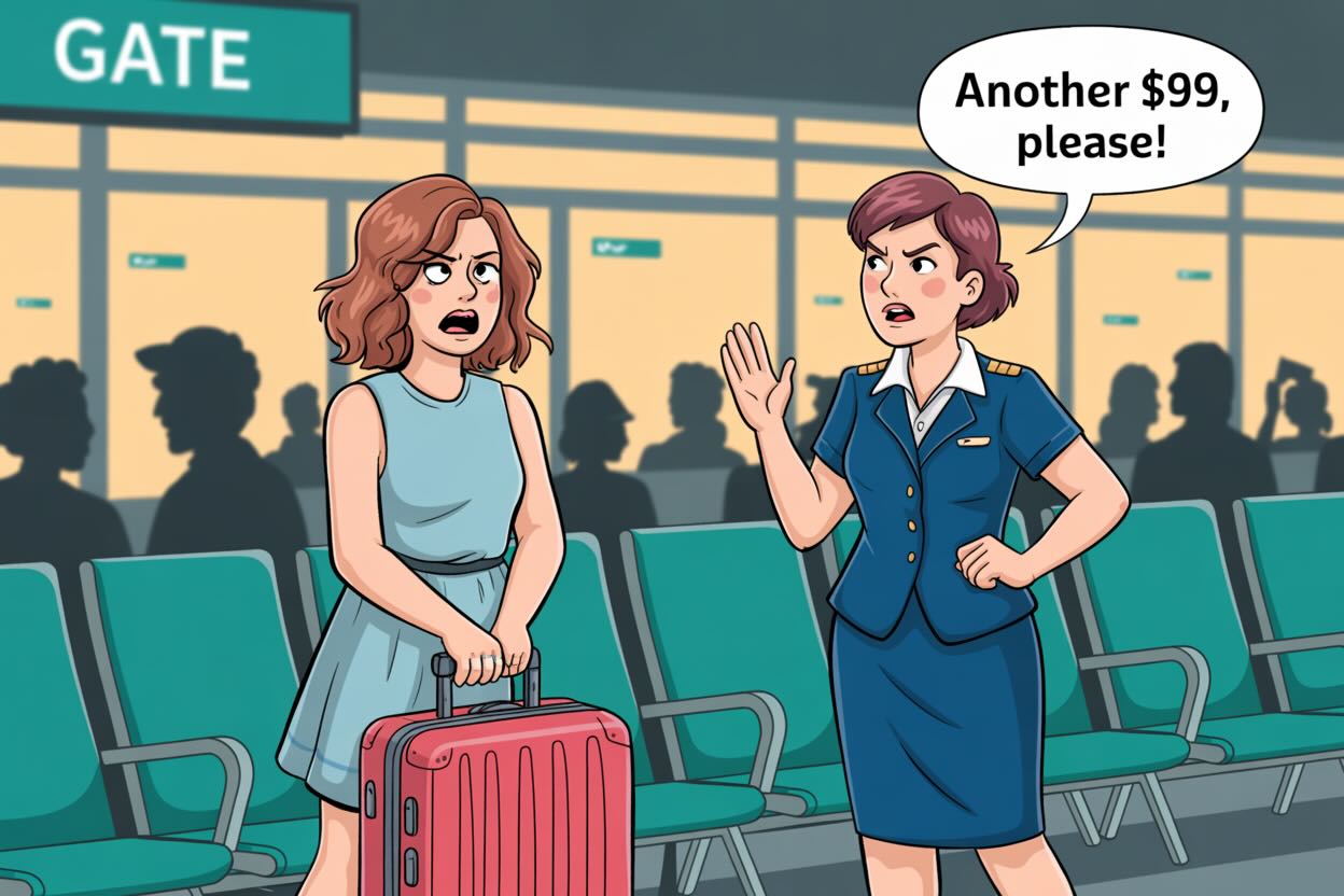 Frontier Airlines overcharged Abbey Colville for her luggage on a recent flight from Denver to Detroit. Way overcharged her.