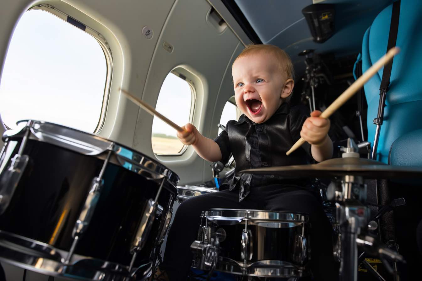 Never touch the airline seat in front of you. Don't use it as a brace, and definitely no drum solos on the tray table.