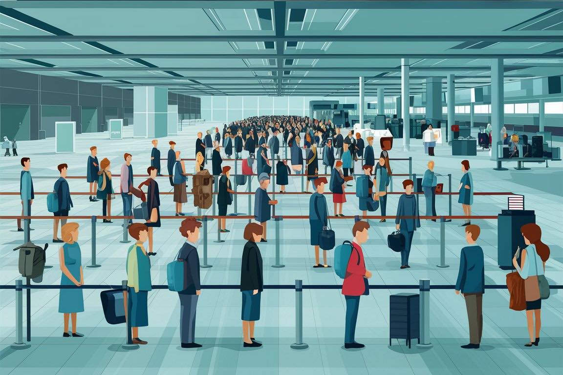 Standing in line at the airport? There are rules for each line -- and one piece of advice that may prevent you from missing your flight.