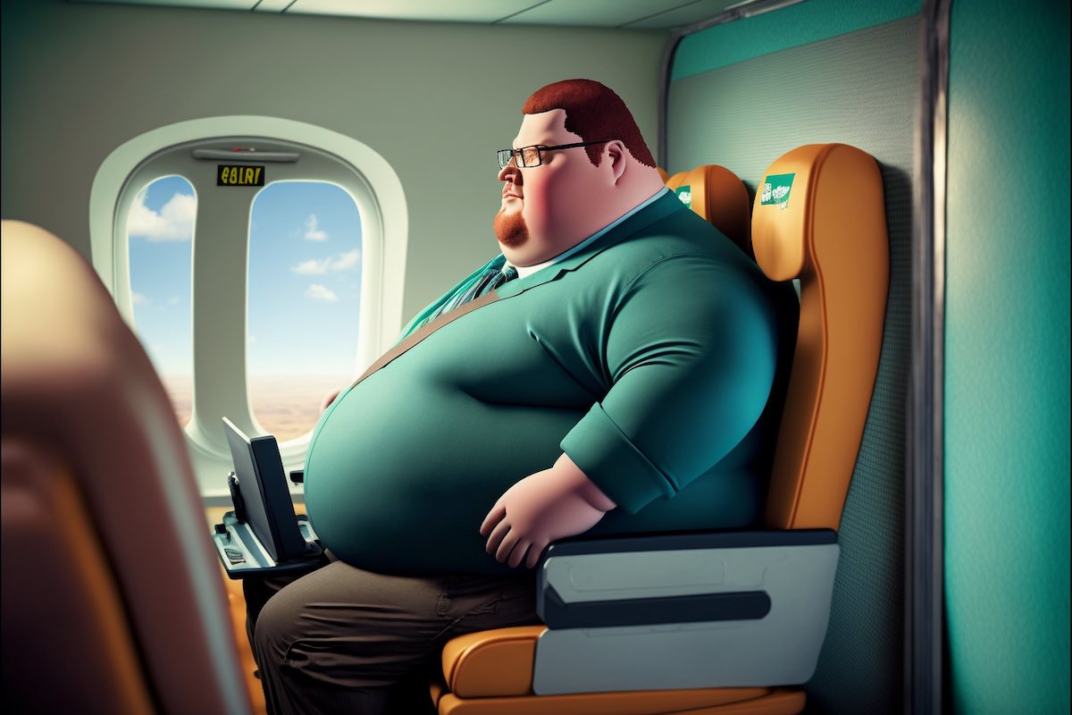Fat man on a plane.