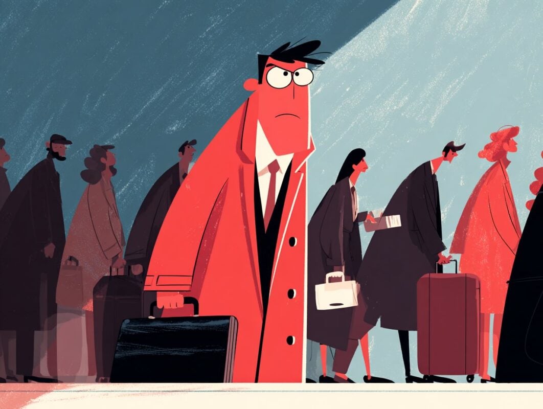 If you’re standing in line at the airport, don’t do this!