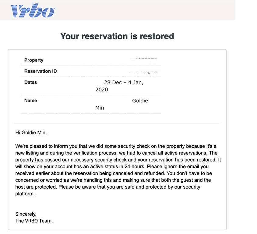 More vacation rental confusion! Is this a fraudulent listing or not?? Vrbo and HomeAway has sent multiple, confusing messages.